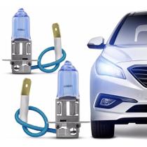 Kit Lâmpadas Super Branca H3 8500k 12v 55w Efeito Xênon