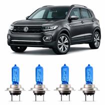 Kit Lâmpadas Super Branca H7 H7 Farol Alto Baixo Volkswagen T-cross 2019 a 2020 (farol halógeno) Kit Lâmpadas Super Branca H7 H7 Farol Alto Baixo Volkswagen T-cross 2019 a 2020 (farol halógeno)