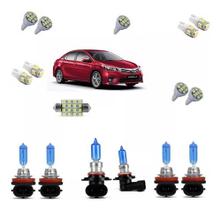 Kit Lampadas Super Branca Led Farol alto e baixo Corolla 2015 2016