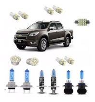 Kit Lâmpadas Super Branca + Led Farol S10 2012 2013 2014