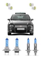 Kit Lampadas Super Brancas Farol Baixo Alto + T10 Fiat Stilo