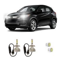 Kit Lâmpadas Super Led Farol Alto Baixo HRV HR-V 2015 à 2018