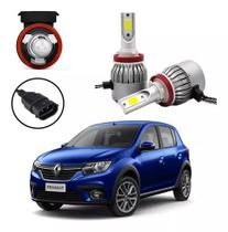 Kit lâmpadas super led farol milha sandero 2015 2016 2017