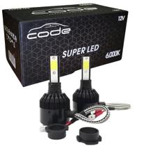 Kit lampadas super led h3 code techone 6000k