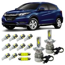 Kit Lâmpadas Super Led H4 Farol Alto Baixo Honda HRV Kit Leds Placa Farolete Ré Teto