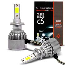 Kit Lâmpadas Super LED Headlight 2D H1 H3 H4 H7 H8 H11 H16 H27 HB3 HB4 6000K Efeito Xênon H1 6000K - Kit Prime