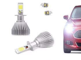 Kit Lâmpadas Super Led Headlight H4 2D 6000k + Pingos