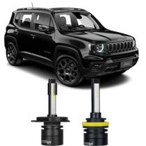 Kit Lampadas Super LED Renegade Farol Baixo Alto E Milha