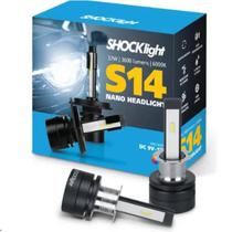 Kit Lâmpadas Super Led S14 H3 Nano 6000k Headlight 35W Branco Frio 3600 Lumens Shocklight Kit Lâmpadas Super Led S14 H3 Nano 6000k Headlight 35W Branco Frio 3600 Lumens Shocklight