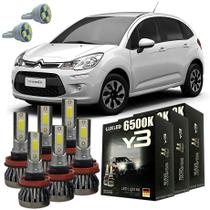 Kit Lâmpadas Super Led Y3 Citroën C3 XTR 2006 A 2012 + T10