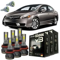 Kit Lâmpadas Super Led Y3 Honda Civic 2004 A 2011 + T10