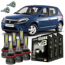 Kit Lâmpadas Super Led Y3 Renault Sandero 2015 Em Diante T10 Kit Lâmpadas Super Led Y3 Renault Sandero 2015 Em Diante T10