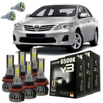 Kit Lâmpadas Super Led Y3 Toyota Corolla 2008 a 2014 + T10