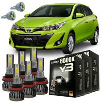 Kit Lâmpadas Super Led Y3 Toyota Yaris 2018 Em Diante + T10