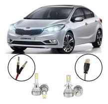 Kit Lâmpadas Super V10 Led H1 E H7 Para Kia Cerato 2014-2016