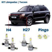 Kit Lâmpadas Tucson 2006 2007 2008 2009 2010 2011 2012 2013 Super Led C6 6000k 7200 Lumens Branca