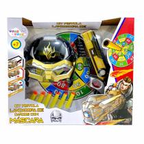Kit Lancador De Dardos Com Mascara Preto Toys e Toys