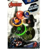 Kit Lançador Pião Pirâmide Vingadores -Toyng Kit Lançador Pião Pirâmide Vingadores -Toyng