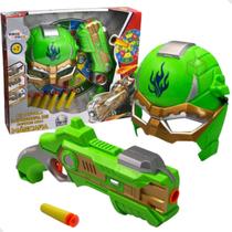Kit Lançadora Dardos com Máscara Brinquedo Tipo Nerf Super Herói - Toys & Toys
