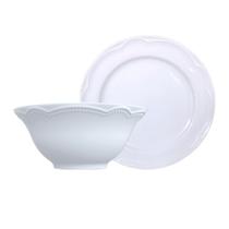 Kit Lanche 12pçs: Bowl + Sobremesa Cottage Porcelana Germer Kit Lanche 12pçs: Bowl + Sobremesa Cottage Porcelana Germer