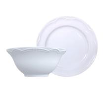 Kit Lanche 12pçs: Bowl + Sobremesa Cottage Porcelana Germer - Porcelanas Germer