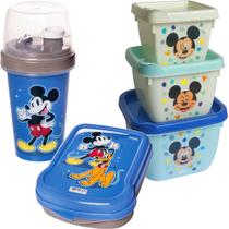 Kit Lanche Escola C/ Garrafinha 320ml Infantil Disney Mickey Kit Lanche Escola C/ Garrafinha 320ml Infantil Disney Mickey