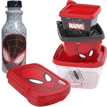 Kit Lanche Escolar Infantil Homem Aranha C/ Garrafinha 500ml Kit Lanche Escolar Infantil Homem Aranha C/ Garrafinha 500ml
