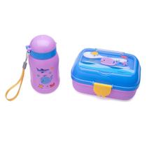 Kit Lanche Fundo Do Mar Garrafa Plástica 500Ml + Marmita 700Ml - Caixa C/ 1 Kit Leoeleo Kit Lanche Fundo Do Mar Garrafa Plástica 500Ml + Marmita 700Ml - Caixa C/ 1 Kit Leoeleo