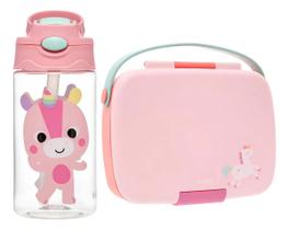 Kit Lanche Garrafinha Bento Box Magic Térmico Zoo Buba Bento Box Magic Unicórnio