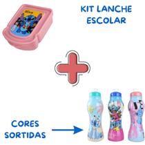 Kit Lanche Infantil Stitch PortaSanduích Kit Lanche Infantil Stitch PortaSanduíche Squeezee Squeeze Stitch Sleeve Pet 450 ml Sortido Plasduran