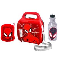 Kit Lancheira com Pote Lanche e Garrafa Recreio Escolar Homem Aranha Kit Lancheira com Pote Lanche e Garrafa Recreio Escolar Homem Aranha