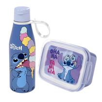 Kit Lancheira Escolar Volta às Aulas Marmita c/ Tampa Divisória + Garrafinha c/ Alça Disney Stitch Aleatório Kit Lancheira Escolar Volta às Aulas Marmita c/ Tampa Divisória + Garrafinha c/ Alça Disney Stitch Aleatório