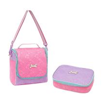 Kit Lancheira + Estojo Juvenil Just Estrela Cadente - Denlex