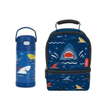 KIT Lancheira + Garrafa Térmica Canudo Infantil Thermos Tubarão KIT Lancheira + Garrafa Térmica Canudo Infantil Thermos Tubarão