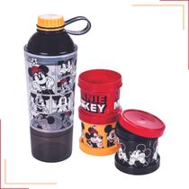 Kit Lancheira Infantil Garrafa Potes 3 em 1 Volta às Aulas