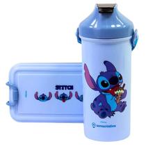 Kit Lancheira Marmita e Copo Infantil Stitch Zona Criativa