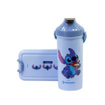 Kit Lancheira Marmita Infantil c/ Talher e Garrafa Stitch - Zona Criativa