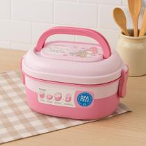 Kit Lancheira Marmiteira Marmita Infantil My Melody Dupla Camada com Talheres e Alça 1600ml