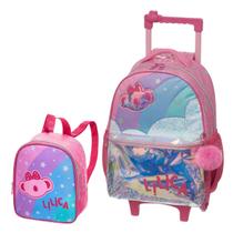 Kit Lancheira + Mochila Rodinha Lilica Ripilica Super Star