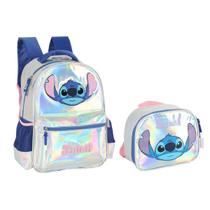 Kit Lancheira + Mochila Stitch Holográfico Juvenil - Luxcel Kit Lancheira + Mochila Stitch Holográfico Juvenil - Luxcel