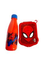 Kit Lancheira Spider Man Sanduicheira Garrafa Plástica