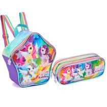 Kit Lancheira Térmica e Estojo Escolar Infantil Unicórnio Kit Lancheira Térmica e Estojo Escolar Infantil Unicórnio