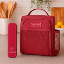 Kit Lancheira Térmica E Porta Talher Bolsa Marmita Fecho Duplo Academia Fitness Jacki design Kit Lancheira Térmica E Porta Talher Bolsa Marmita Fecho Duplo Academia Fitness Jacki design