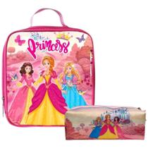 Kit Lancheira Térmica Escolar Menina Infantil Feminina + Estojo