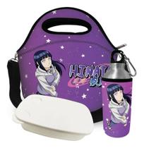 Kit Lancheira Térmica Escolar + Squeeze Infantil + Pote Marmita Hinata Shippuden - Isoprene