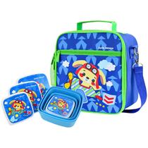 Kit Lancheira Térmica Infantil + 4 Mini Potinhos p/ Lanches - Jacki Design