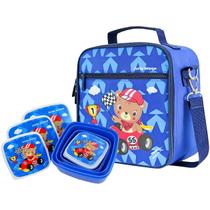 Kit Lancheira Térmica Infantil + 4 Mini Potinhos p/ Lanches - Jacki Design