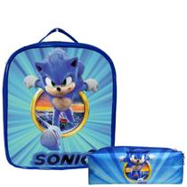 Kit Lancheira Térmica Infantil Masculina Menino+ Estojo Grande