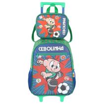 Kit Lancheira Térmica + Mochila Rodinha Cebolinha - Luxcel