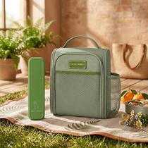 Kit Lancheira Térmica + Porta talher Marsala Bolsa Marmita Fecho Duplo Academia Fitness Jacki design Kit Lancheira Térmica + Porta talher Marsala Bolsa Marmita Fecho Duplo Academia Fitness Jacki design